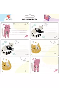 All4Kids Naklejki na zeszyty Kotki