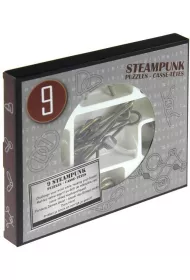 �amig��wki metalowe 9 sztuk Steampunk szary