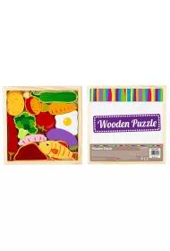 Puzzle Uk�adanka drewniana 12 el. Warzywa Mega Creative