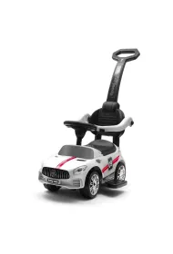 Jedzik dziecicy z dwikiem i rczk Racer biay Baby Mix