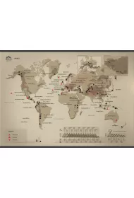 Mapa zdrapka szczytw wiata