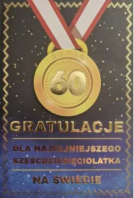 Yeku Karnet Urodziny 60 medal m�skie