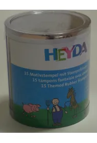 Zestaw stempli 15 szt z poduszk� Gospodarstwo Heyda