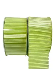 Titanum Wst��ka satynowa karbowana 40mm/3m zielona