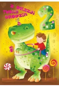 Art Nuvo Karnet 2 urodziny dinozaur