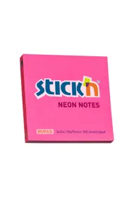 Stickn Notes samoprzylepny ciemnor�owy neon 76x76mm 100 kartek