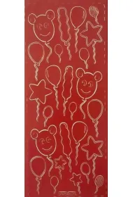 Galeria Hobby Stiker a�urowy czerwony 10x23cm