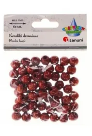 Titanum Koraliki drewniane br�zowe 60 szt