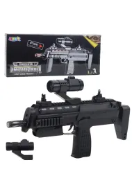 Karabin ze �wiat�em i d�wi�kiem czarny 41cm LeanToys
