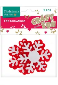 Craft with Fun Ozdoba filcowa Bo�e Narodzenie P�atek �niegu 2 szt.