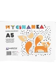 Zeszyt papier�w kolorowych wycinanka A5 8k WEKTOR