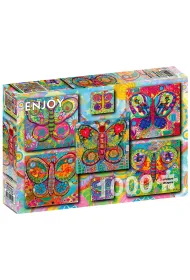 Puzzle 1000 el. Kolorowe motyle Enjoy