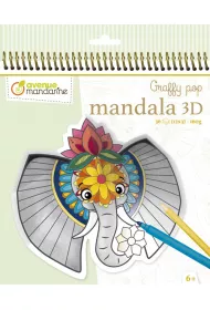 Kolorowanka Graffy Pop Mandala 3D Zwierzeta sawanny