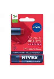 Nivea Caring Beauty 3w1 pomadka pielgnujca Red 4.8 g