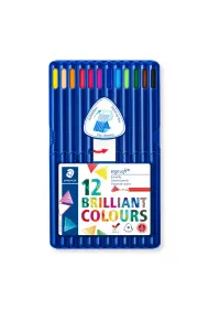 Staedtler Kredki o��wkowe ergosoft, tr�jk�tne, 12 kolor�w, w etui