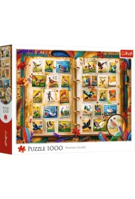 Puzzle 1000 Kolekcja znaczk�w - atlas ptak�w TREFL