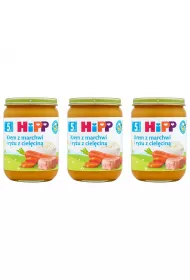 Hipp Krem z marchwi i ryu z cielcin po 5. miesicu zestaw 3 x 190 g Bio