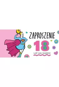 Henry Zaproszenie Urodziny 18 Dziewczyna 5 szt.