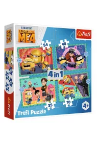 Puzzle 4w1 Zwariowane Minionki TREFL