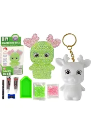 LeanToys Diamentowy Renifer DIY kryszta�ki brelok 3D ziel.
