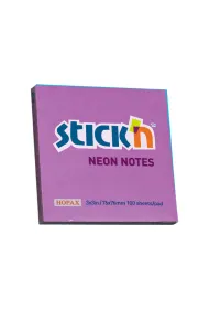Stickn Notes samoprzylepny fioletowy neon 76x76mm 100 kartek