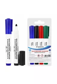 Starpak Marker permanentny okr�g�y w etui 4 szt.