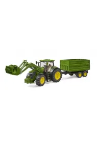 Traktor John Deere 7R 350 z �adowaczem i przyczep� Bruder