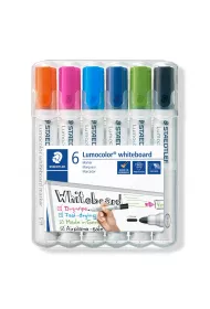 Staedtler Marker Lumocolor whiteboard, okr�g�y w etui 6 szt.