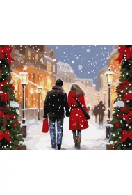 Ideyka Malowanie po numerach - �wi�teczna atmofsera 40x50cm