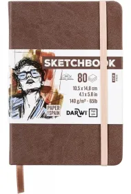 Darwi Szkicownik A6 140g br�zowy
