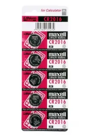 Platinet Maxell CR2016 Lithium Coin Batteries 5 pcs.