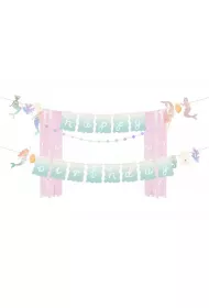 PartyDeco Baner Happy Birthday Syrenka 130x100cm