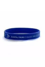 Szaron Opaska silikonowa - Zaufaj Panu - niebieska