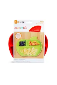 Zestaw kolorowych talerzyk�w w kszta�cie jab�ek Munchkin 3szt.