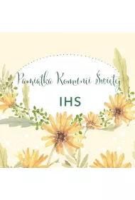Clear Creations Karnet Swarovski kwadrat CL104 Komunia IHS Kwiaty
