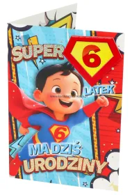 Yeku Karnet Urodziny 6 ch�opiec - Superbohater