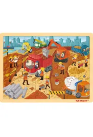 Puzzle drewniane 48 el. Na budowie Brimarex
