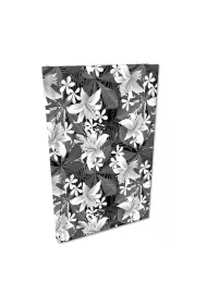 Bb230004 Notes A5 Soft Touch Hibiskus BW kratka