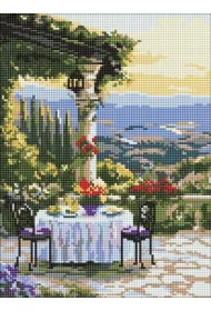 Ideyka Diamentowa mozaika - Malownicza kolacja 30x40cm