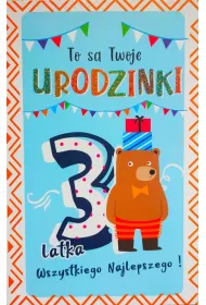 Yeku Karnet Urodziny 3 ch�opiec 2K-071