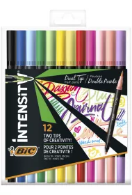 Bic Pisak dwustronny Intensity Dual Tip Classic+Pastel 12 szt.