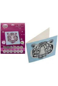 Diamentowa mozika G�owa bia�ego tygrysa 18x18cm Pro Kids