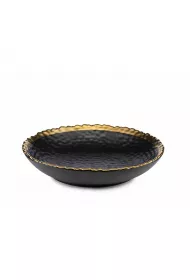 HowHomely Talerz gboki Kati Black Gold 21 cm