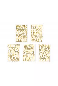 PartyDeco Naklejki Litery, z�oty