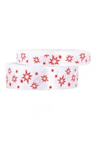 Pogotowie Florystyczno �lubne Wst��ka satynowa w gwiazdki 12 mm/22mb