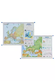 Mapa Europy A2 Dwustronna cienna