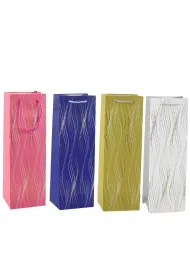 LeanToys Torebka prezentowa na butelk� 35x12x9 MIX