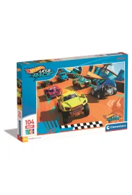 Puzzle 104 el. Maxi SuperColor. Hot Wheels Clementoni