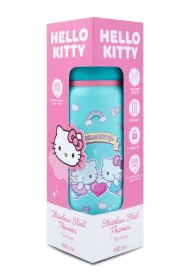 Patio Bidon 500ml metalowy termos Hello Kitty Light Blue Pink