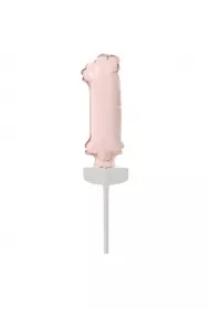 Amscan Balon foliowy mini cyfra 1 pastel r�owa 4x12cm
